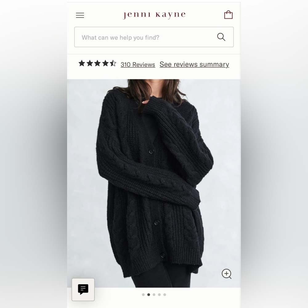 NWT! Jenni Kayne Cable Cocoon Cardigan